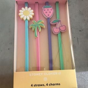 Stoney Clover Lane X Target 4pk straw & Charm Set